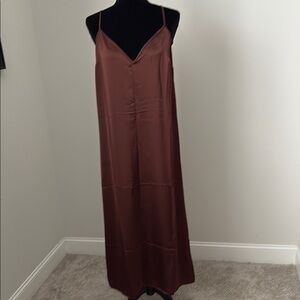 Elegant Brown Slip Dress